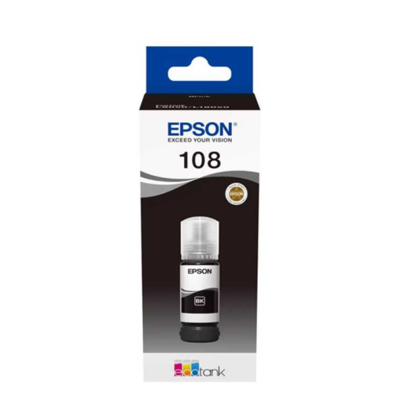 Epson EcoTank 108 C13T09C14A Siyah Orijinal Mürekkep