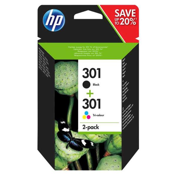 HP 301 N9J72AE Siyah Orijinal Renkli Kartuş İkili Set