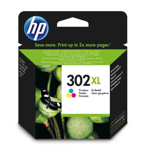 HP 302XL F6U67AE Renkli Yüksek Kapasiteli Orijinal Kartuş
