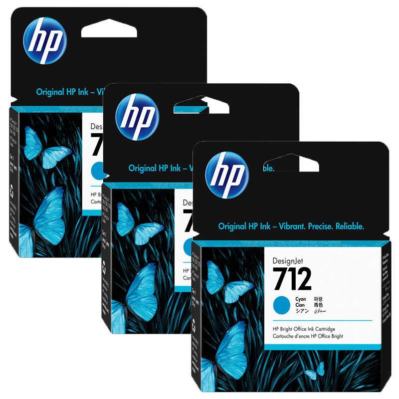 HP 712 3ED77A Mavi Orijinal Kartuş 3'lü Set
