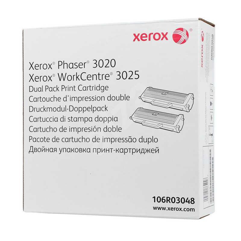 Xerox Phaser 3020 106R03048 Siyah Orijinal Toner İkili Set
