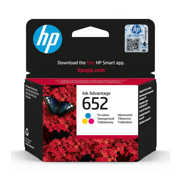 HP 652 Renkli F6V24AE Renkli Orijinal Kartuş