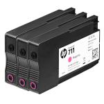 HP 711 CZ135A Kırmızı Orijinal Kartuş 3'lü Set