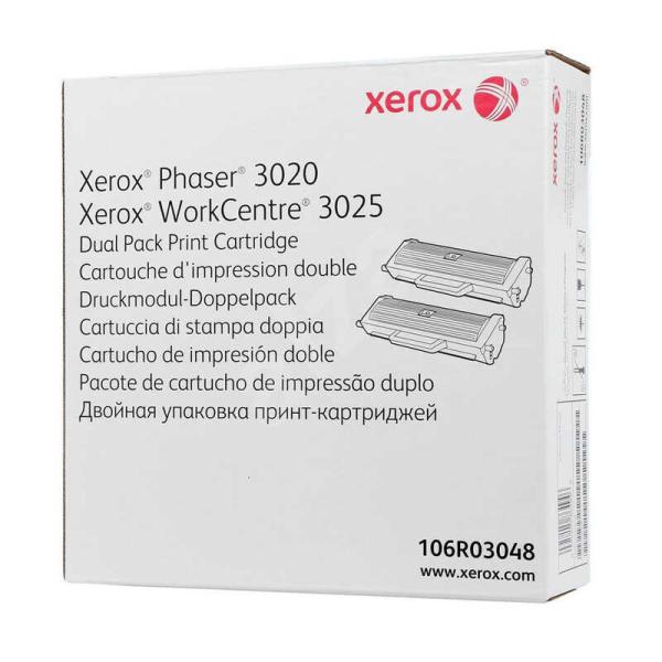 Xerox Phaser 3020 106R03048 Siyah Orijinal Toner İkili Set